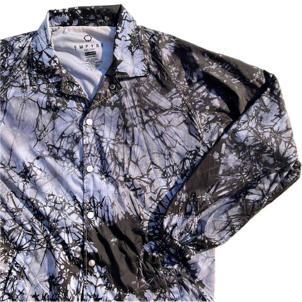 Empyre Tie Dye Snap‎ Down Windbreaker Jacket